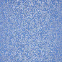 SM Metallic Leaves Cornflower Blue Curtains
